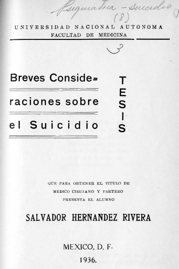 Breves consideraciones sobre el suicidio