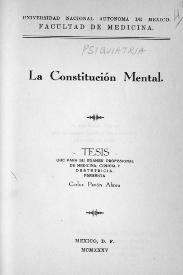 La constitución mental